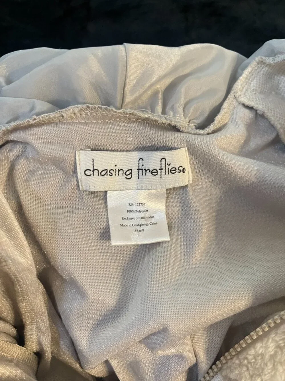Chasing Fireflies silver fox dress costume in girls size 8 🦊